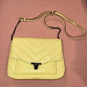 Neon Yellow Quilted Women's Bag